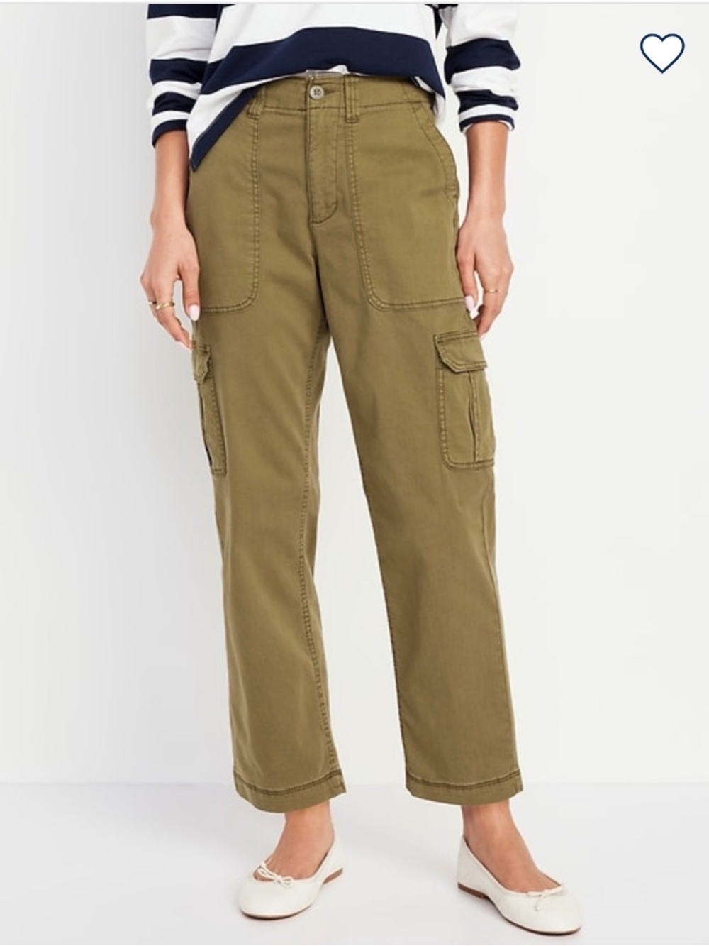 Old Navy High-Waisted OGC Chino Cargo Pants in Satin Moss XL Tall
